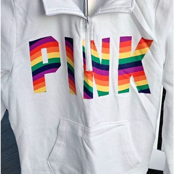Victoria's Secret PINK rare pride everyday campus quarter zip & jogger set NEW - Picture 5 of 16
